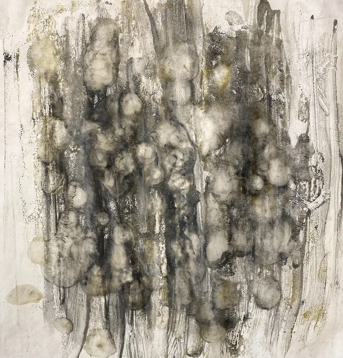 Matrix — Encaustic on board · 20" × 20"