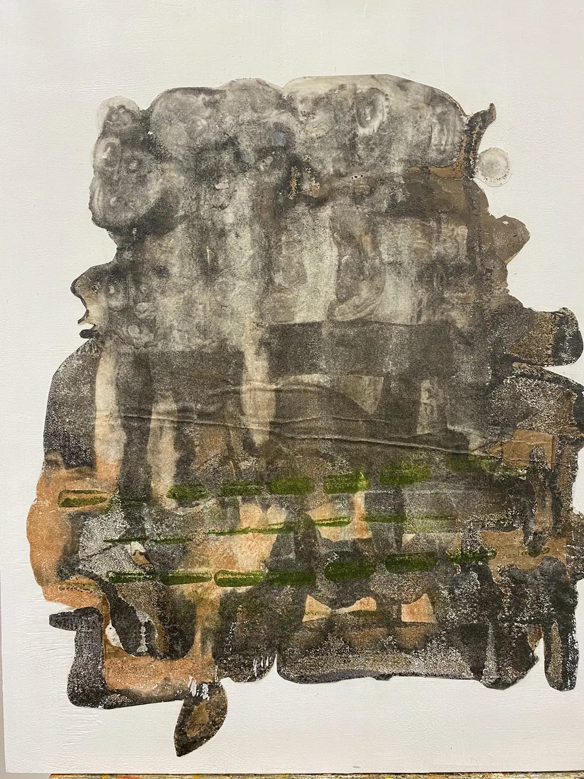 Things That Go Bump in the Night — Encaustic on board · 20" × 16"