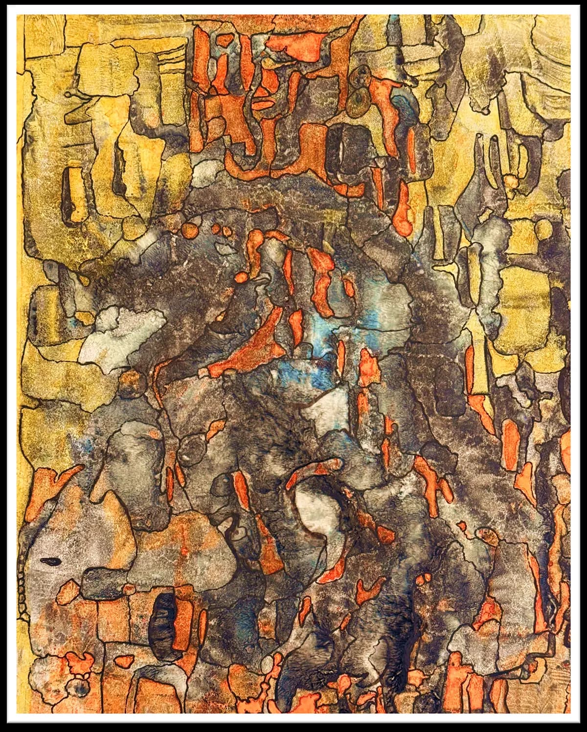 Dance of the Firefly — Encaustic on board · 20" × 16"