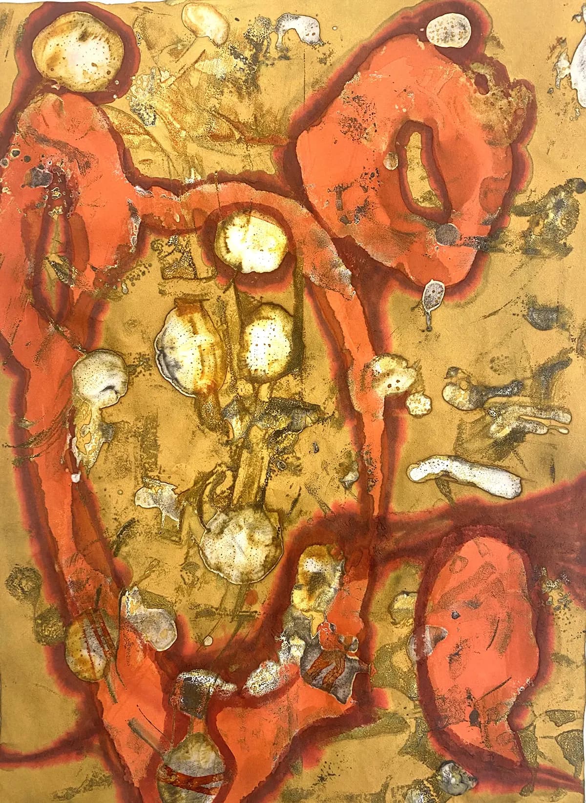 Brood — Encaustic on board · 12" × 9"