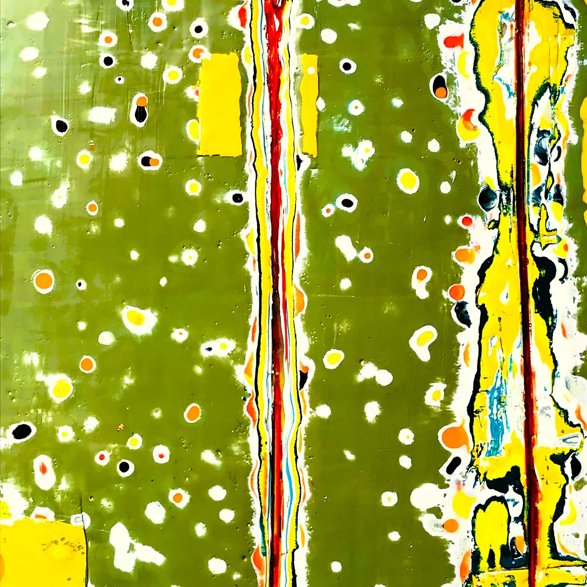 Converge — Encaustic on panel · 12" × 12"