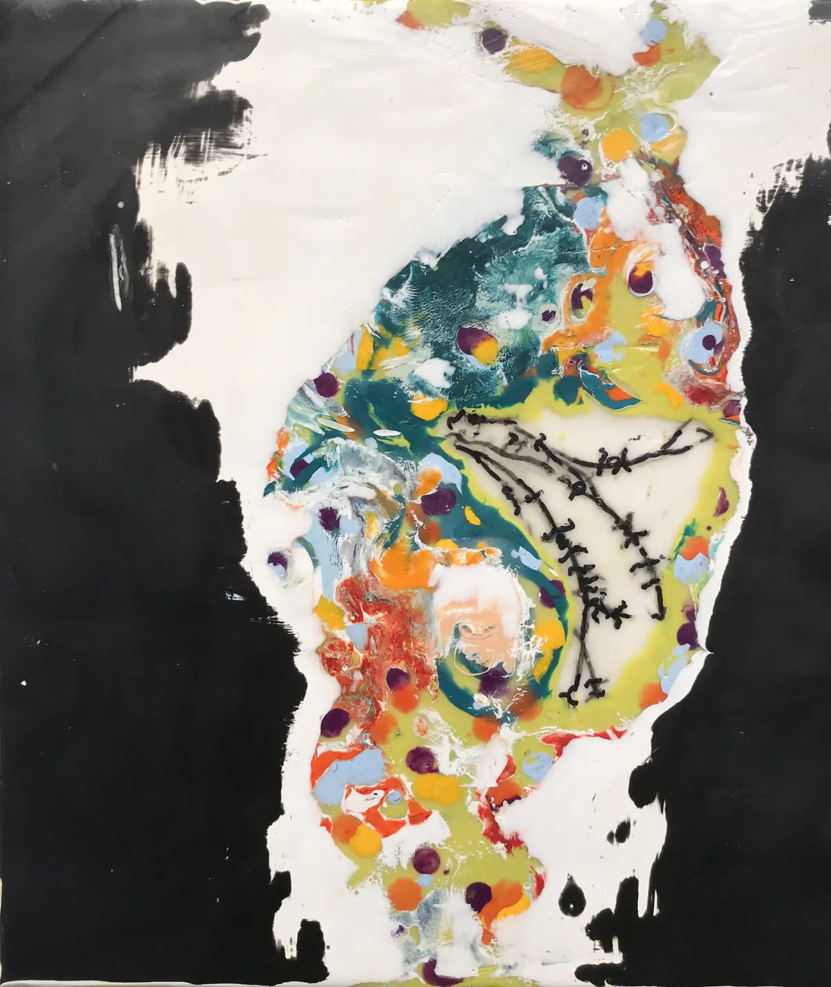 Freedom — Encaustic on panel · 12" × 12"