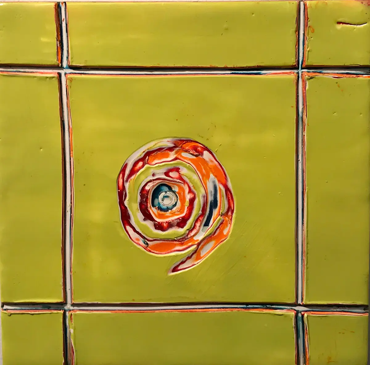 On Point — Encaustic on panel · 8" × 8"