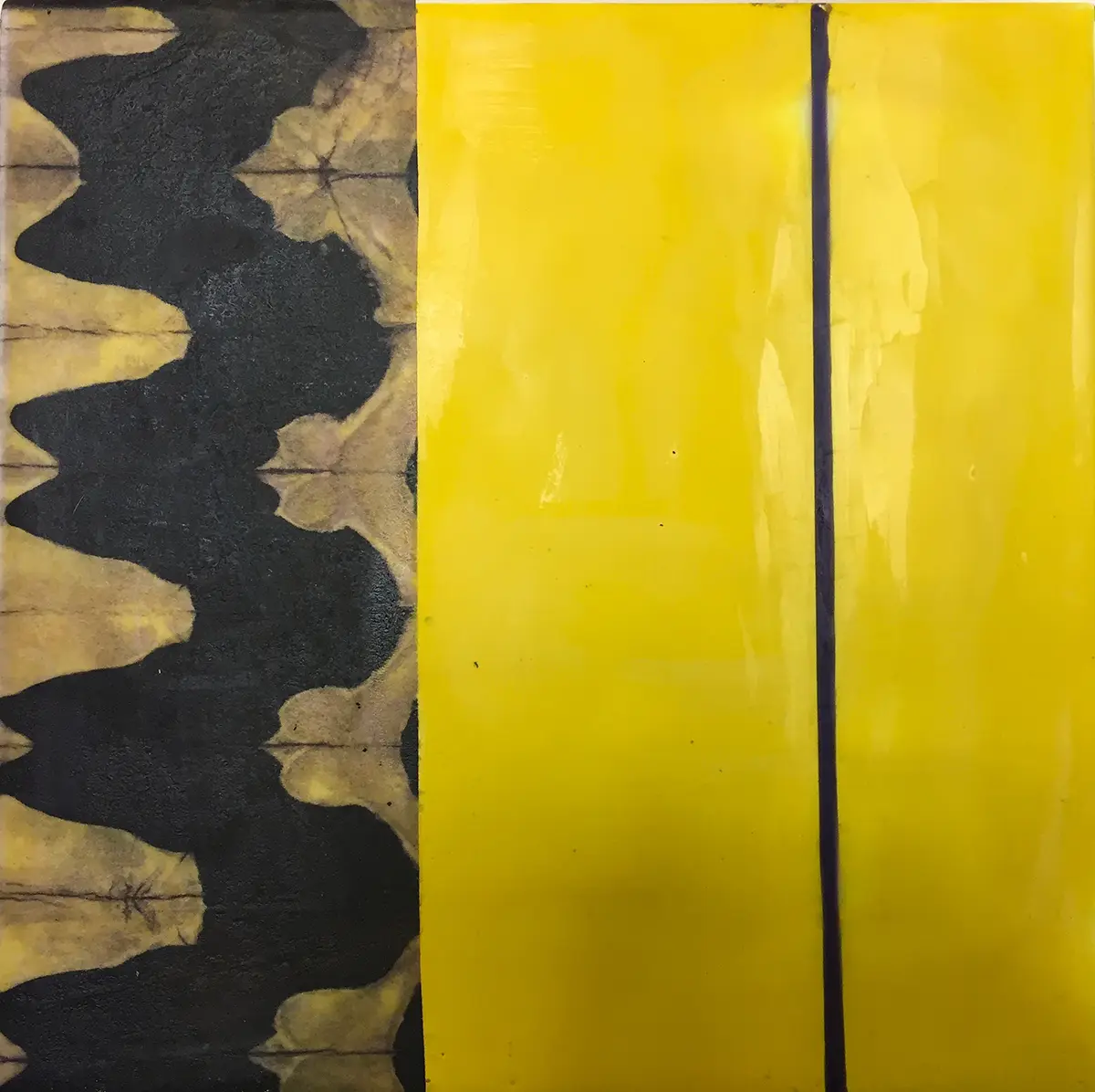 Line Dance 1 — Encaustic on panel · 10" × 10"