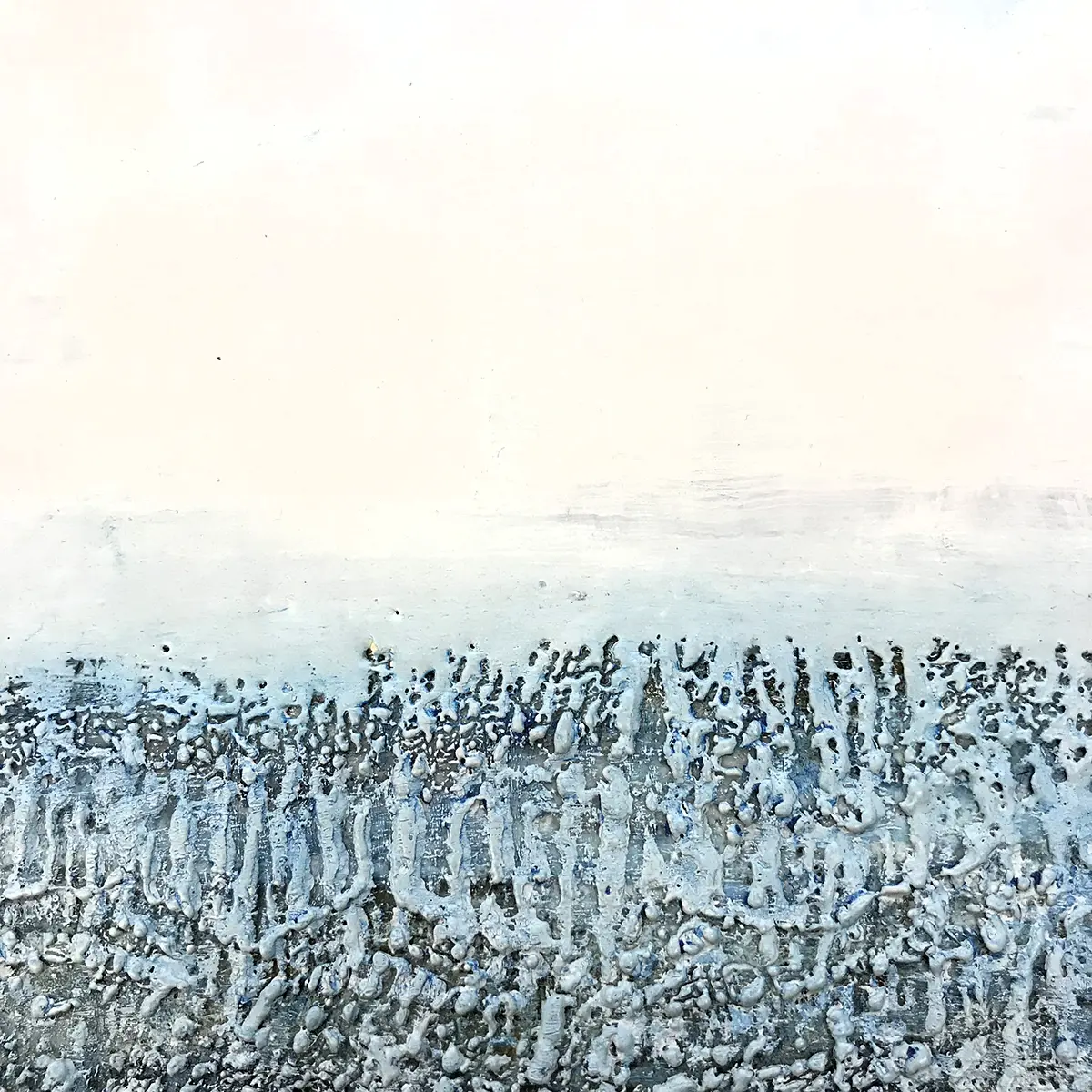 Calm Now — Encaustic on panel · 14" × 14"