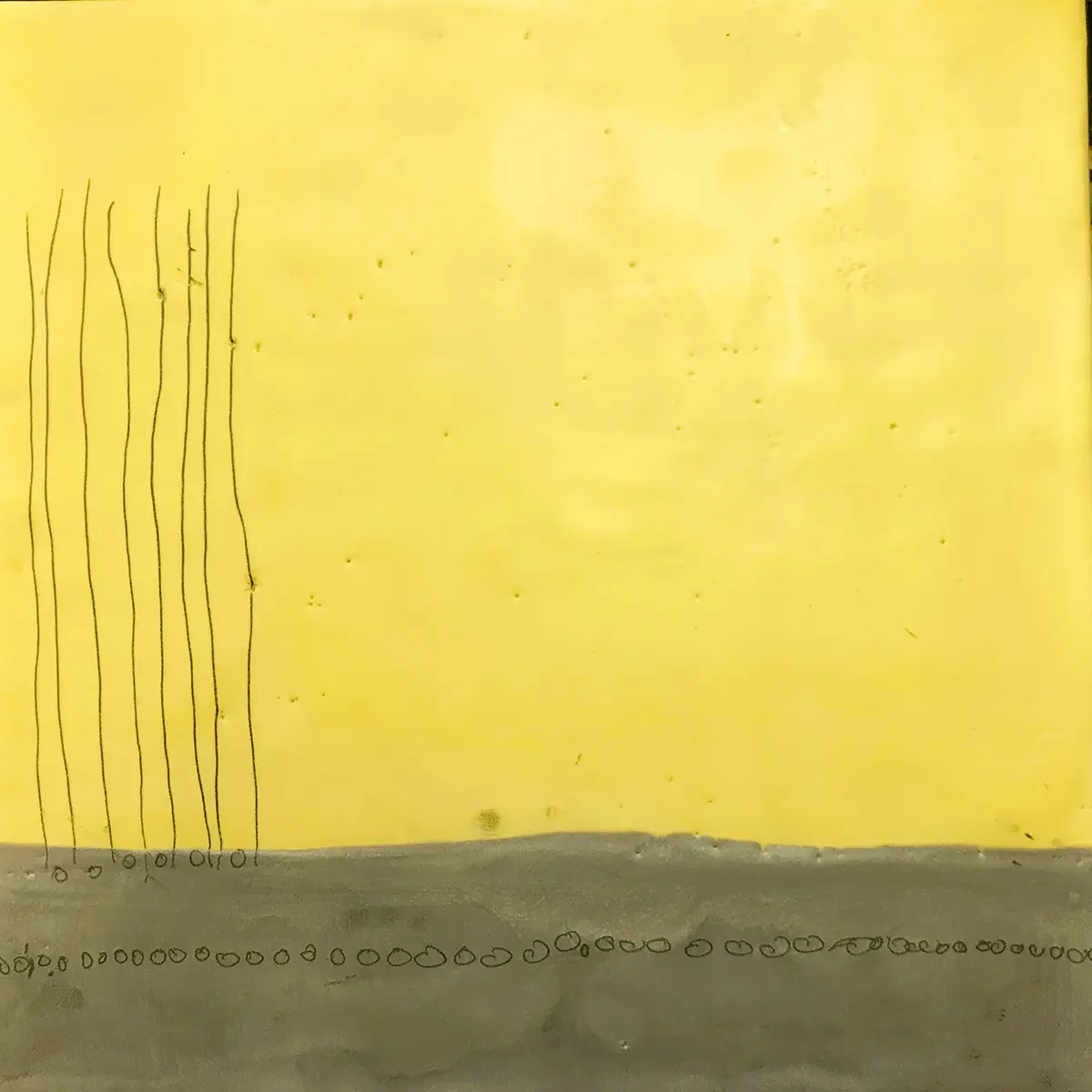 Silver Lining — Encaustic on panel · 12" × 12"