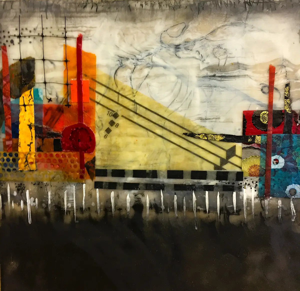 Tobin — Encaustic on panel · 12" × 12"