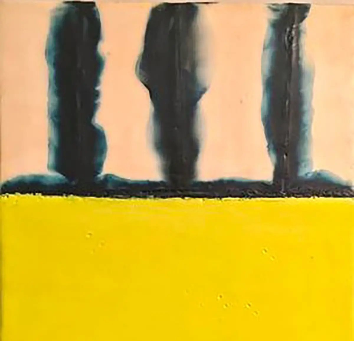 Cypresses Three — Encaustic on panel · 12" × 12"