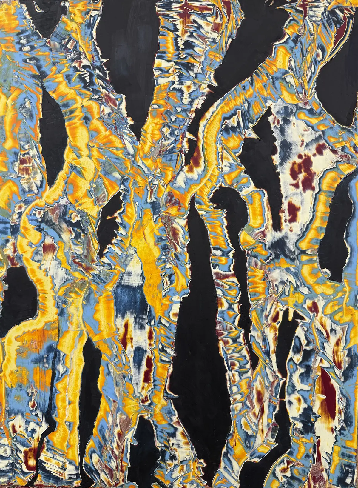 Thirsty Roots — Oil & cold wax on board · 28" × 18"