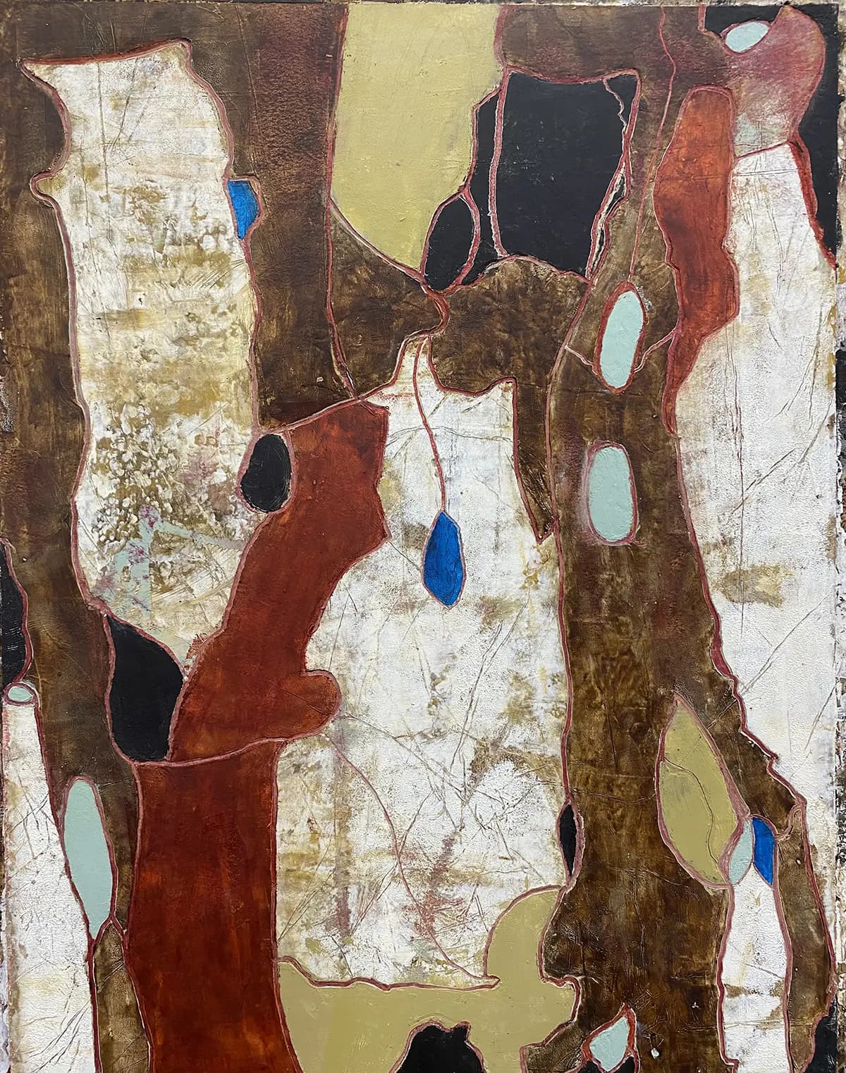 Freya's Branch — Oil & cold wax on board · 16" × 12"
