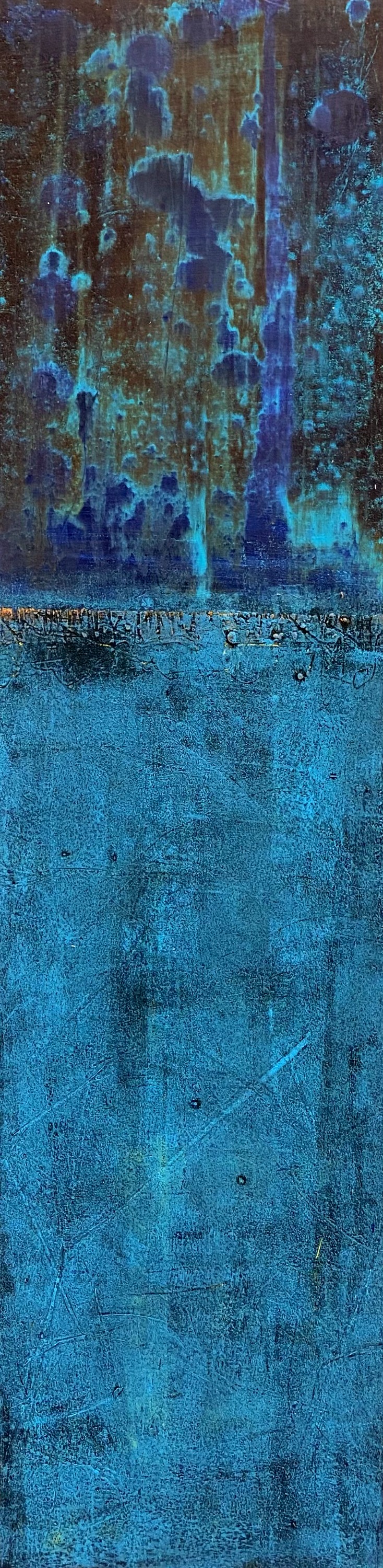 Dehiscence — Encaustic on board · 12" × 12"