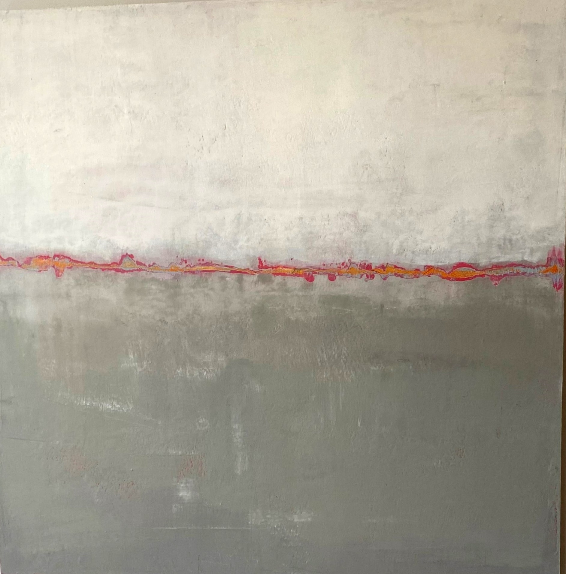 Winter Quiet #1 — Oil & cold wax on board · 24" × 24"
