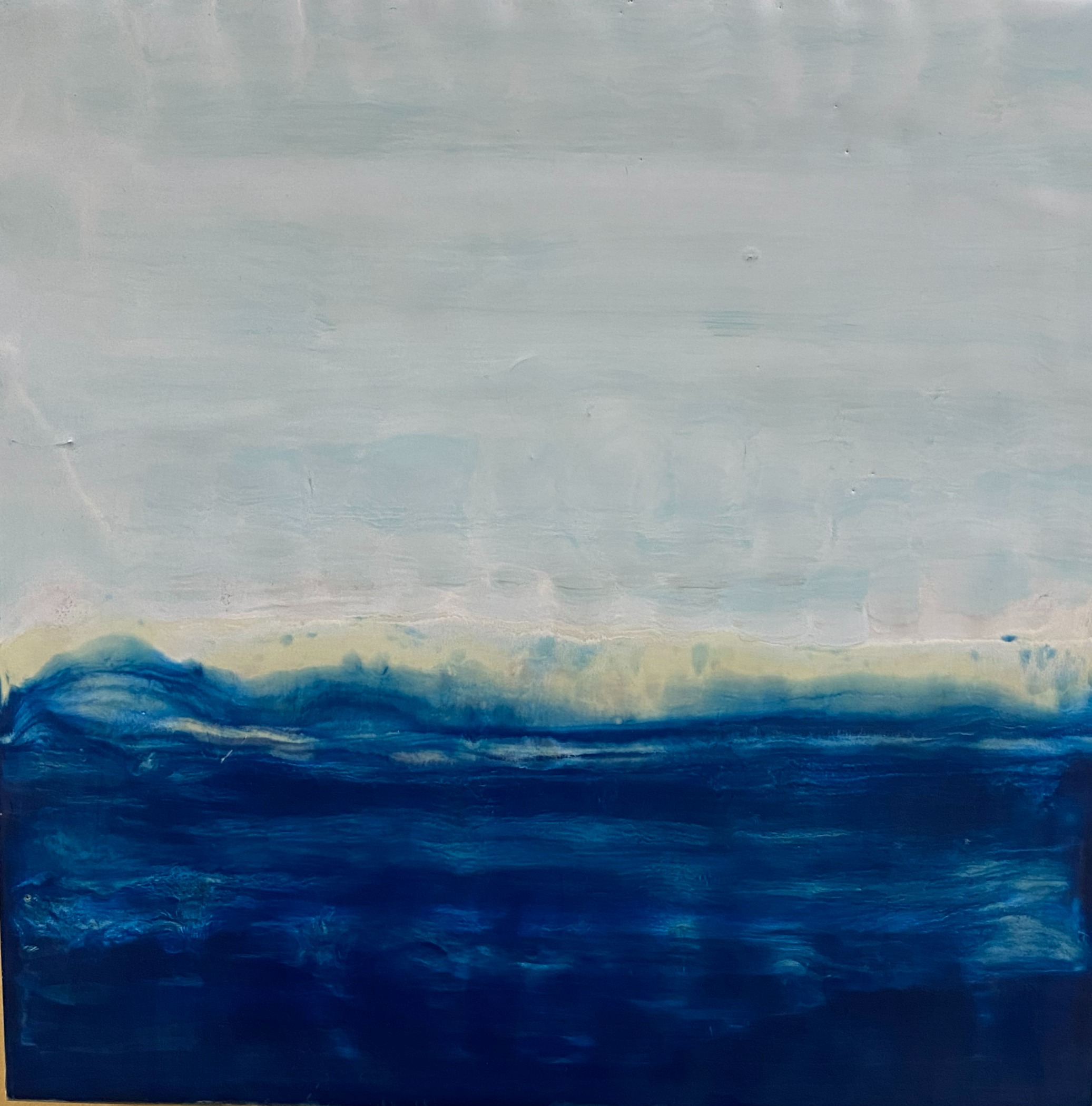 Healing Waters — Encaustic on board · 10" × 10"